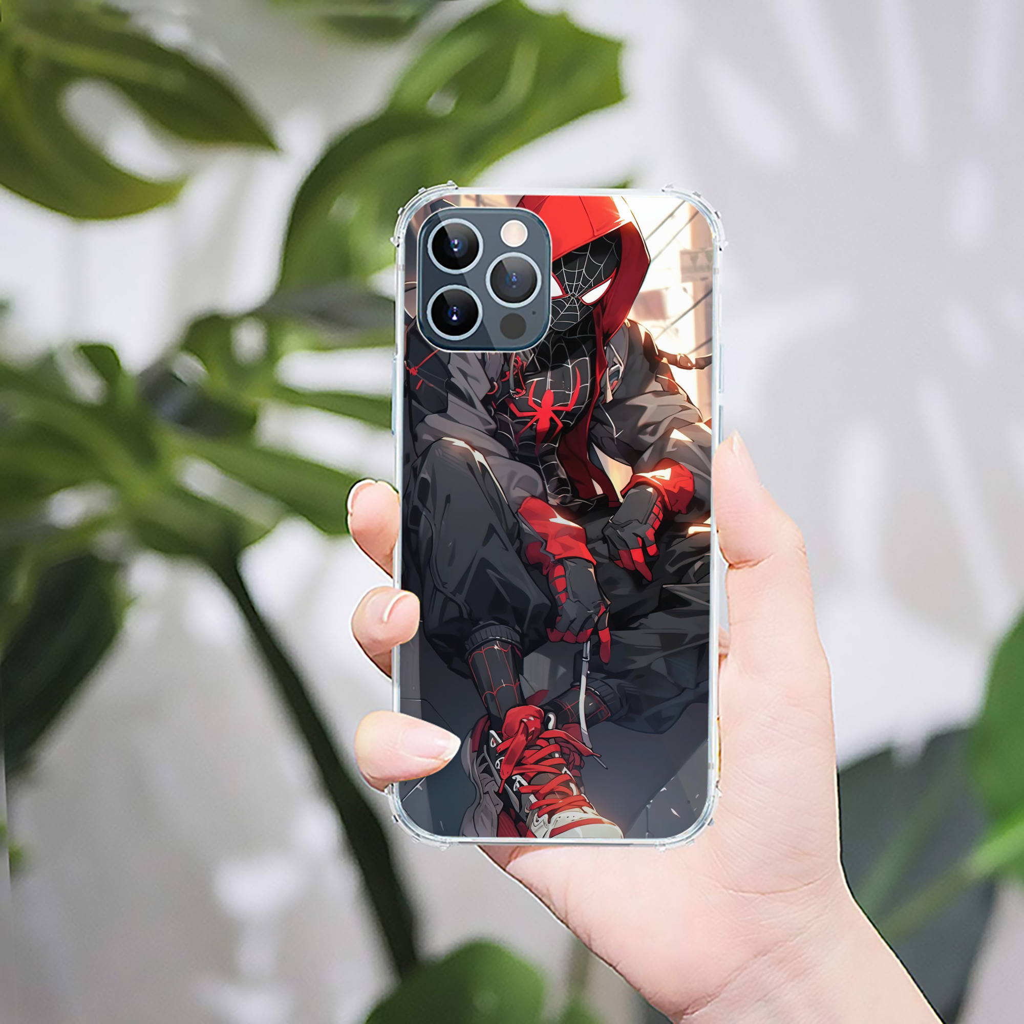 （画像用） Spider Man スパイダーマン 【iPhone 12シリーズ対応】透明スマホケース（クリアソフトケース）